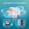 imageEUHOMY Mini Freezer Countertop11 Cubic Feet Single DoorCompact Upright Freezer with Reversible Stainless Steel Door Removable Shelves Small freezer for HomeDormsApartmentOfficeSilverSilver