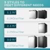 imageEUHOMY Mini Freezer Countertop11 Cubic Feet Single DoorCompact Upright Freezer with Reversible Stainless Steel Door Removable Shelves Small freezer for HomeDormsApartmentOfficeSilverBlack