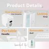 imageEUHOMY Mini Fridge 4 Liter6 Cans ACDC Small Refrigerator for Skincare Portable Cooler and Warmer for Skin Care Cosmetics Beverage 4L Makeup Mini Fridge for Bedroom Car Office Dorm PinkWhite