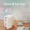 imageEUHOMY Mini Fridge 4 Liter6 Cans ACDC Small Refrigerator for Skincare Portable Cooler and Warmer for Skin Care Cosmetics Beverage 4L Makeup Mini Fridge for Bedroom Car Office Dorm PinkWhite