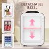 imageEUHOMY Mini Fridge 4 Liter6 Cans ACDC Small Refrigerator for Skincare Portable Cooler and Warmer for Skin Care Cosmetics Beverage 4L Makeup Mini Fridge for Bedroom Car Office Dorm PinkBlack