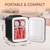 imageEUHOMY Mini Fridge 4 Liter6 Cans ACDC Small Refrigerator for Skincare Portable Cooler and Warmer for Skin Care Cosmetics Beverage 4L Makeup Mini Fridge for Bedroom Car Office Dorm PinkBlack