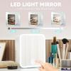 imageEUHOMY Mini Fridge 5L ACDC Small Refrigerator with Dimmable LED Mirror Portable Cooler and Warmer for Skin Care Cosmetics Beverage 5L Makeup Mini Skincare Fridge for Bedroom Car Office WhiteWhite