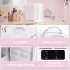 imageEUHOMY Mini Fridge 5L ACDC Small Refrigerator with Dimmable LED Mirror Portable Cooler and Warmer for Skin Care Cosmetics Beverage 5L Makeup Mini Skincare Fridge for Bedroom Car Office WhiteWhite