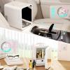 imageEUHOMY Mini Fridge 5L ACDC Small Refrigerator with Dimmable LED Mirror Portable Cooler and Warmer for Skin Care Cosmetics Beverage 5L Makeup Mini Skincare Fridge for Bedroom Car Office WhiteWhite