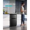 imageEUHOMY Mini Fridge with Freezer 32 CuFt Mini Refrigerator Dorm Fridge with 2 Door For BedroomApartmentOfficeFood Storage Cooling Drink BlackBlack