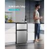 imageEUHOMY Mini Fridge with Freezer 32 CuFt Mini Refrigerator Dorm Fridge with 2 Door For BedroomApartmentOfficeFood Storage Cooling Drink BlackSilver