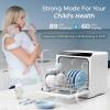 imageEUHOMY Mini Portable Dishwasher Countertop Compact Dishwashers Tabletop Small Dishwasher with 5L Builtin Water Tank with 6 Modes and Baby Care for Apartmentsampamp RVs No Hookup Needed6 Programs Dishwasher