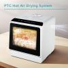 imageEUHOMY Mini Portable Dishwasher Countertop Compact Dishwashers Tabletop Small Dishwasher with 5L Builtin Water Tank with 6 Modes and Baby Care for Apartmentsampamp RVs No Hookup NeededDishwasher