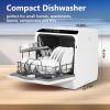 imageEUHOMY Mini Portable Dishwasher Countertop Compact Dishwashers Tabletop Small Dishwasher with 5L Builtin Water Tank with 6 Modes and Baby Care for Apartmentsampamp RVs No Hookup NeededDishwasher