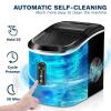 imageEUHOMY Nugget Ice Maker Countertop 44Lbs24H Pebble Ice Maker Machine SelfCleaning Pellet Ice Machine with Ice ScoopampampBasket Sonic Countertop Ice Machine for HomeKitchenOfficeBlackDark Black