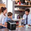 imageEUHOMY Nugget Ice Maker Countertop 44Lbs24H Pebble Ice Maker Machine SelfCleaning Pellet Ice Machine with Ice ScoopampampBasket Sonic Countertop Ice Machine for HomeKitchenOfficeBlackDark Black