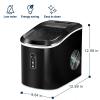 imageEUHOMY Nugget Ice Maker Countertop 44Lbs24H Pebble Ice Maker Machine SelfCleaning Pellet Ice Machine with Ice ScoopampampBasket Sonic Countertop Ice Machine for HomeKitchenOfficeBlackDark Black