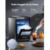 imageEUHOMY Nugget Ice Maker Countertop 44Lbs24H Pebble Ice Maker Machine SelfCleaning Pellet Ice Machine with Ice ScoopampampBasket Sonic Countertop Ice Machine for HomeKitchenOfficeBlackSilver