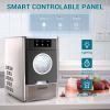 imageEUHOMY Nugget Ice Maker Countertop Max 33lbs24H 2 Ways Water Refill LED Light SelfCleaning Pebble Ice Maker with Basket and Scoop for HomeKitchenCampingRV Black SilverBlack  Silver