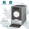 imageEUHOMY Nugget Ice Maker Countertop Max 33lbs24H 2 Ways Water Refill LED Light SelfCleaning Pebble Ice Maker with Basket and Scoop for HomeKitchenCampingRV Black SilverBlack  Silver