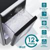 imageEUHOMY Nugget Ice Maker Countertop Max 33lbs24H 2 Ways Water Refill LED Light SelfCleaning Pebble Ice Maker with Basket and Scoop for HomeKitchenCampingRV Black SilverBlack  Silver