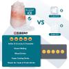 imageEUHOMY Nugget Ice Maker Countertop Max 33lbs24H 2 Ways Water Refill LED Light SelfCleaning Pebble Ice Maker with Basket and Scoop for HomeKitchenCampingRV Black SilverBlack