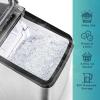 imageEUHOMY Nugget Ice Maker Countertop Max 34lbsDay 2 Way Water Refill SelfCleaning Pebble Ice Maker Machine with 3Qt Reservoir Ideal for Home Office Bar and Party SilverStainless Steel Sliver