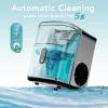 imageEUHOMY Nugget Ice Makers Countertop Pebble Ice Maker Machine with 35lbs24H Soft Ice SelfCleaning Sonic Ice Maker with Ice ScoopampampBasket Pellet Ice Maker for HomeKitchenOfficeStainless SteelsSilver