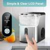 imageEUHOMY Nugget Ice Makers Countertop Pebble Ice Maker Machine with 35lbs24H Soft Ice SelfCleaning Sonic Ice Maker with Ice ScoopampampBasket Pellet Ice Maker for HomeKitchenOfficeStainless SteelsSilver