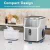 imageEUHOMY Nugget Ice Makers Countertop Pebble Ice Maker Machine with 35lbs24H Soft Ice SelfCleaning Sonic Ice Maker with Ice ScoopampampBasket Pellet Ice Maker for HomeKitchenOfficeStainless SteelsSilver