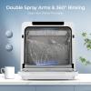 imageEUHOMY Portable Dishwasher Countertop 8 Programs Dishwasher with 5L Builtin Water Tank and Drain Hose Countertop Dishwasher No Hookup with 8 Modes with Self Clean ampamp Baby Care Dish Washer for RVs8 Programs Dishwasher