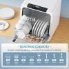 imageEUHOMY Portable Dishwasher Countertop 8 Programs Dishwasher with 5L Builtin Water Tank and Drain Hose Countertop Dishwasher No Hookup with 8 Modes with Self Clean ampamp Baby Care Dish Washer for RVs8 Programs Dishwasher