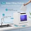imageEUHOMY Portable Dishwasher Countertop 8 Programs Dishwasher with 5L Builtin Water Tank and Drain Hose Countertop Dishwasher No Hookup with 8 Modes with Self Clean ampamp Baby Care Dish Washer for RVs8 Programs Dishwasher