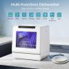 imageEUHOMY Portable Dishwasher Countertop 8 Programs Dishwasher with 5L Builtin Water Tank and Drain Hose Countertop Dishwasher No Hookup with 8 Modes with Self Clean ampamp Baby Care Dish Washer for RVs8 Programs Dishwasher