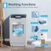 imageEuhomy 103cuft Portable Washer 88LBS Capacity Small Portable Washing Machine with 10 Programs 5 Water Levels Drain Pump and LED DisplayCompact Washer for Apartments RVs Homes Light Gray159 cuft
