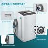 imageEuhomy 103cuft Portable Washer 88LBS Capacity Small Portable Washing Machine with 10 Programs 5 Water Levels Drain Pump and LED DisplayCompact Washer for Apartments RVs Homes Light Gray09 cuft