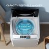 imageEuhomy 103cuft Portable Washer 88LBS Capacity Small Portable Washing Machine with 10 Programs 5 Water Levels Drain Pump and LED DisplayCompact Washer for Apartments RVs Homes Light Gray159 cuft