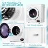 imageEuhomy 110V Portable Clothes Dryer 850W Compact Laundry Dryers 15 cuft Front Load Stainless Steel Electric Dryers Machine with Stainless Steel Tub for ApartmentRVsDormsWhite Easy Control35 CuFt
