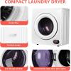 imageEuhomy 110V Portable Clothes Dryer 850W Compact Laundry Dryers 15 cuft Front Load Stainless Steel Electric Dryers Machine with Stainless Steel Tub for ApartmentRVsDormsWhite Easy Control265 CuFt