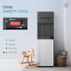 imageEuhomy Bottom Loading Water Dispenser for 5 Gallons 3 Temperatures ColdHotWarm with Child Lock Display Light Water Dispenser for Apartments Schools Companies Black