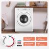 imageEuhomy Compact Dryer 18 cu ft Portable Clothes Dryers with Exhaust Duct with Stainless Steel Liner Four Function Small Dryer Machine Suitable for Apartments Dorm RVs White35 cu ft