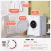 imageEuhomy Compact Dryer 18 cu ft Portable Clothes Dryers with Exhaust Duct with Stainless Steel Liner Four Function Small Dryer Machine Suitable for Apartments Dorm RVs White18 cu ft
