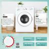imageEuhomy Compact Dryer 18 cu ft Portable Clothes Dryers with Exhaust Duct with Stainless Steel Liner Four Function Small Dryer Machine Suitable for Apartments Dorm RVs White352 CuFt