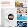 imageEuhomy Compact Dryer 18 cu ft Portable Clothes Dryers with Exhaust Duct with Stainless Steel Liner Four Function Small Dryer Machine Suitable for Apartments Dorm RVs White35 cu ft