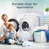 imageEuhomy Compact Dryer 18 cu ft Portable Clothes Dryers with Exhaust Duct with Stainless Steel Liner Four Function Small Dryer Machine Suitable for Apartments Dorm RVs White352 CuFt