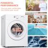 imageEuhomy Compact Dryer 18 cu ft Portable Clothes Dryers with Exhaust Duct with Stainless Steel Liner Four Function Small Dryer Machine Suitable for Apartments Dorm RVs White18 cu ft
