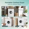 imageEuhomy Compact Dryer 18 cu ft Portable Clothes Dryers with Exhaust Duct with Stainless Steel Liner Four Function Small Dryer Machine Suitable for Apartments Dorm RVs White352 CuFt