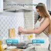 imageEuhomy Ductless Under Cabinet Range Hood 30 inch with 2 Speed Exhaust Fan Kitchen Wall Mount Range Hood 300 CFM with 2W LED Light Vent Hood with Washable Filter Stainless SteelUnder Cabinet  2 Speed