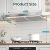 imageEuhomy Ductless Under Cabinet Range Hood 30 inch with 2 Speed Exhaust Fan Kitchen Wall Mount Range Hood 300 CFM with 2W LED Light Vent Hood with Washable Filter Stainless SteelUnder Cabinet  3 Speed