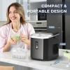 imageEuhomy Portable Countertop Ice Maker  9 Cubes in 6 Mins 26lbsDay SelfCleaning with Ice Scoop ampamp Basket Compact for HomeKitchenOfficeRV BlackBlack