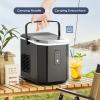 imageEuhomy Portable Countertop Ice Maker  9 Cubes in 6 Mins 26lbsDay SelfCleaning with Ice Scoop ampamp Basket Compact for HomeKitchenOfficeRV BlackBlack