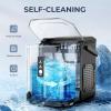 imageEuhomy Portable Countertop Ice Maker  9 Cubes in 6 Mins 26lbsDay SelfCleaning with Ice Scoop ampamp Basket Compact for HomeKitchenOfficeRV BlackBlack