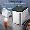 imageEuhomy Portable Countertop Ice Maker  9 Cubes in 6 Mins 26lbsDay SelfCleaning with Ice Scoop ampamp Basket Compact for HomeKitchenOfficeRV BlackSilver