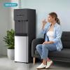 imageEuhomy SelfCleaning Bottom Loading Water Dispenser 3 TemperaturesColdHotWarm with Child Lock Display Light Suitable for Apartments Schools Companies BlackampampSilverBlacksilver